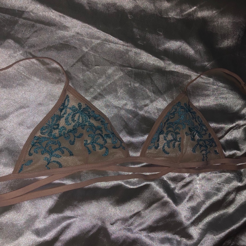 Nude/Teal Bralette